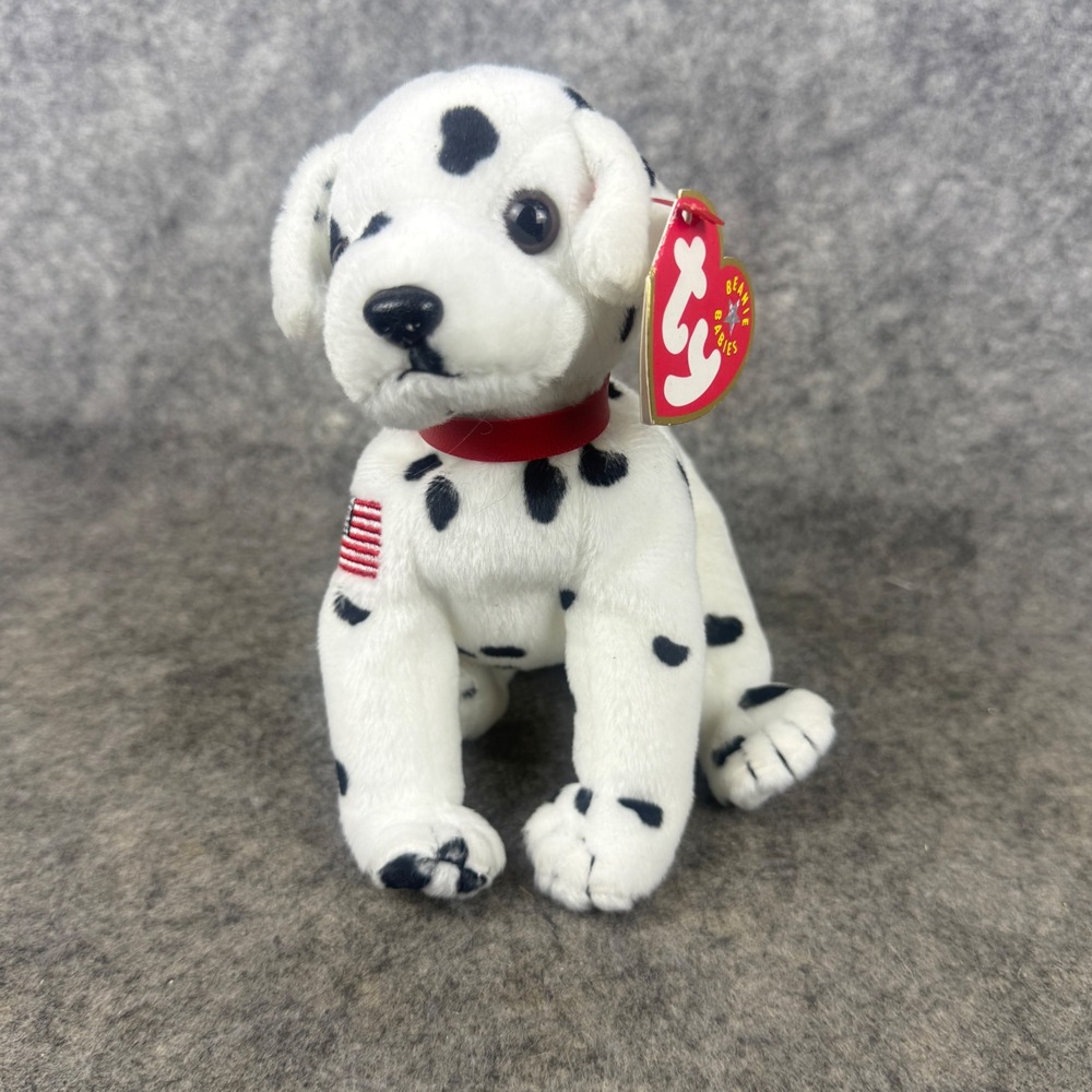 Ty Beanie Babies Rescue Dalmatian Dog 9/11 Memorial Plush with Tags 2001 Y2K‎